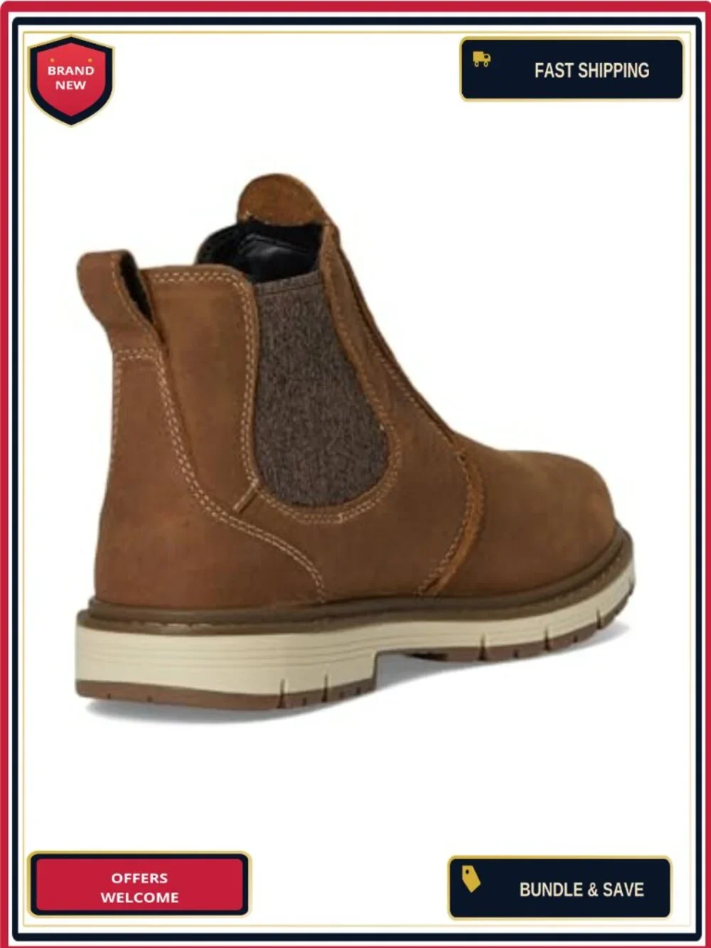 Leather Pull-On Chelsea Work Boots Safety Toe EH Rated